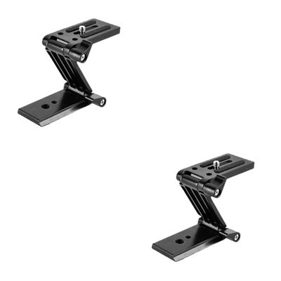 Gadpiparty 2pcs Tilt Head Geared Tripod Head Quick Release Plate for Monopod Slider Rail DSLR Camera Accessory