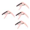 TEMKIN 4pcs Clip-on Picks Clamp Accessory Classical on Tuner Replacement Pink Acoustic Fast Electric Change Capo Mandolin Metal and Bass Electirc Guitar Guitars Ereplacement - for Clip Guitar view 1