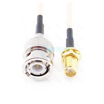 BNC Male Plug to RP-SMA Female Straight Connector with 8in 20cm RG316 RF Pigtail Cable andLow Loss