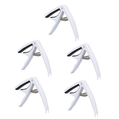 TEMKIN 5pcs Replacement Capo Ereplacement Banjo on - Electirc Tuner Mandolin Accessory Universal Acoustic Guitar Change Style Clip-on for Clamp Bass Fast Classical Ukulele Clip and Picks Guitar