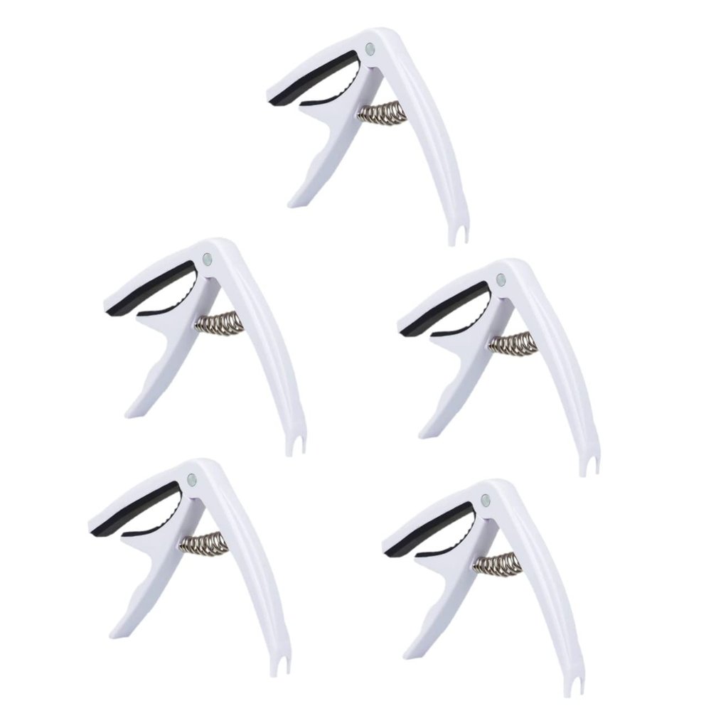 TEMKIN 5pcs Replacement Capo Ereplacement Banjo on - Electirc Tuner Mandolin Accessory Universal Acoustic Guitar Change Style Clip-on for Clamp Bass Fast Classical Ukulele Clip and Picks Guitar