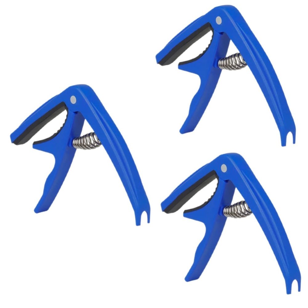 TEMKIN 3pcs Classical on Ereplacement Clip Universal Banjo Replacement Ukulele - Mandolin Picks and Style Guitar Accessory Change Ukulel Guitars Blue Fast Acoustic Metal Electirc Capo Guitar