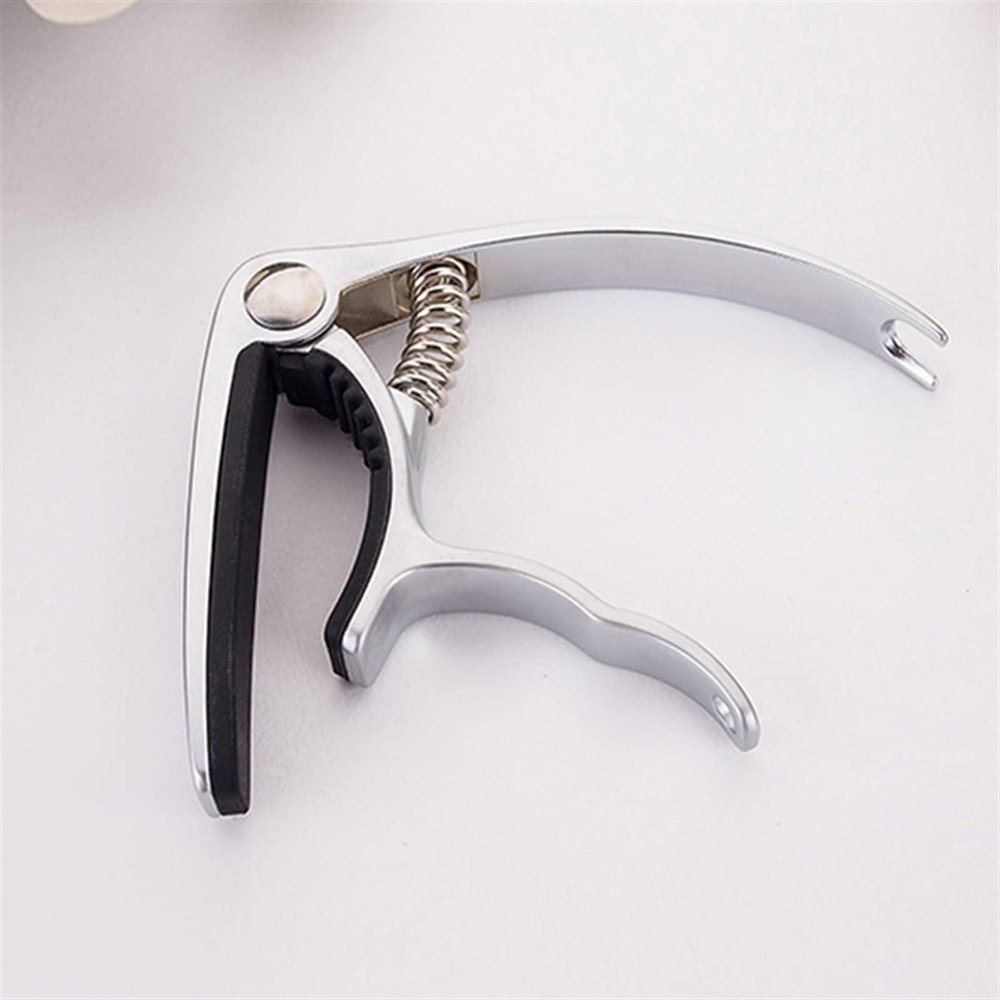 TEMKIN Guitar Clip Capo Clamp Guitars,1 Pcs Metal Capo Quick Change Accessories Adjusting for Acoustic Electric Guitar Capo Guitar (Color : Silver)