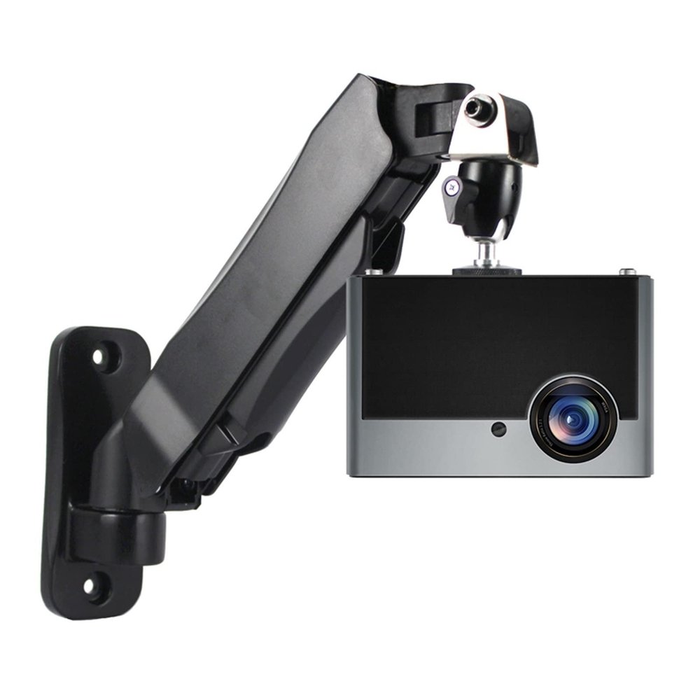 CHICKEN Projector Stand Projector Mounting Bracket Wall Mounting Bracket with Adjustable Height Extendable Boom for Home and Office Projectors Projector Wall Mount, Black