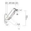 CHICKEN Projector Stand Projector Mounting Bracket Wall Mounting Bracket with Adjustable Height Extendable Boom for Home and Office Projectors Projector Wall Mount, Black view 2