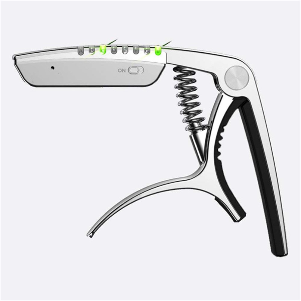 TEMKIN Metal Guitar Capo Ukulele Picks-Holder Capo-Adjustment Acoustic Bass for Electric Guitar