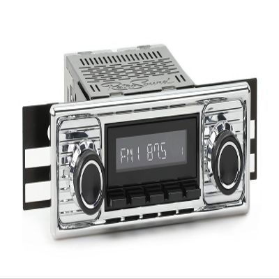 RetroRadio Compatible with 1963-69 Mercedes-Benz 230 Series with Chrome Faceplate Features Include Bluetooth, AUX, AM/FM LAB-M1-308-309-39-78PM19