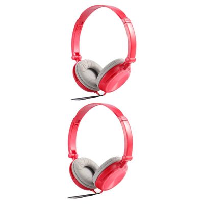 Hemoton 2pcs Noise Canceling Headphones Microphone Over Ear Headset for Pc Laptop Tablet Bass Headphones Volume Control