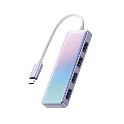 USB 3.0 Gradient Color Splitter Typec External Notebook Hub Expansion Dock USP Multi-Interface Converter Hub Drag Four USB Adapter