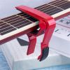 TEMKIN Guitar Clip Capo Clamp Guitars,Universal Guitar Capo Aluminium Alloy Metal Capo for Acoustic Classic Electric Guitar Parts Accessories Clamp Key Guitar (Color : Red) view 2