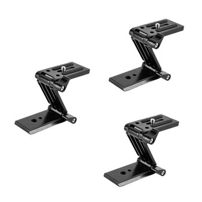 Gadpiparty 3pcs Tilt Head Quick Release Plate Tripod Head Mounting Bracket Flexible for Monopod DSLR Accessory