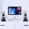 1 Pair Universal Wood Design Speaker Stands, Premium Surround Sound Home Theater Audio Stands, Bookshelf Speakers or Studio Monitors Stands (6" - Yellow Sandalwood) view 2