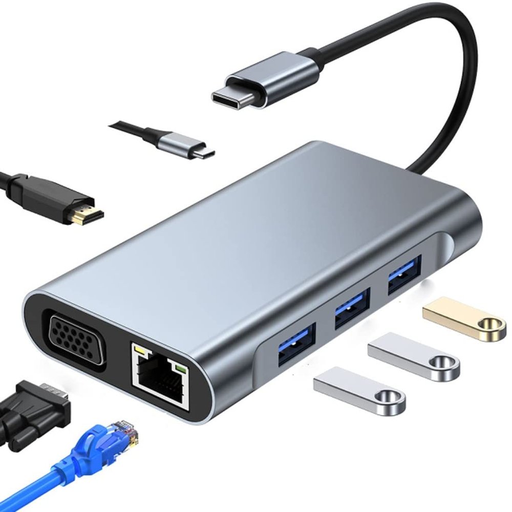 Hub Splitter Multiport Adapter Laptop Adapter Mobile Phone Notebook high Speed Transmission (D 1)