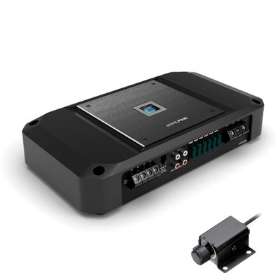 Alpine R2-A150M R-Series Mono Subwoofer Amplifier & RUX-KNOB.2 Remote Bass Knob Bundle