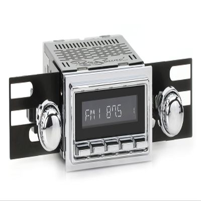 RetroRadio Compatible with 1950-65 Porsche 356 with Chrome Bezel Features Include Bluetooth, AUX, AM/FM LAC-M1-127-06-76P