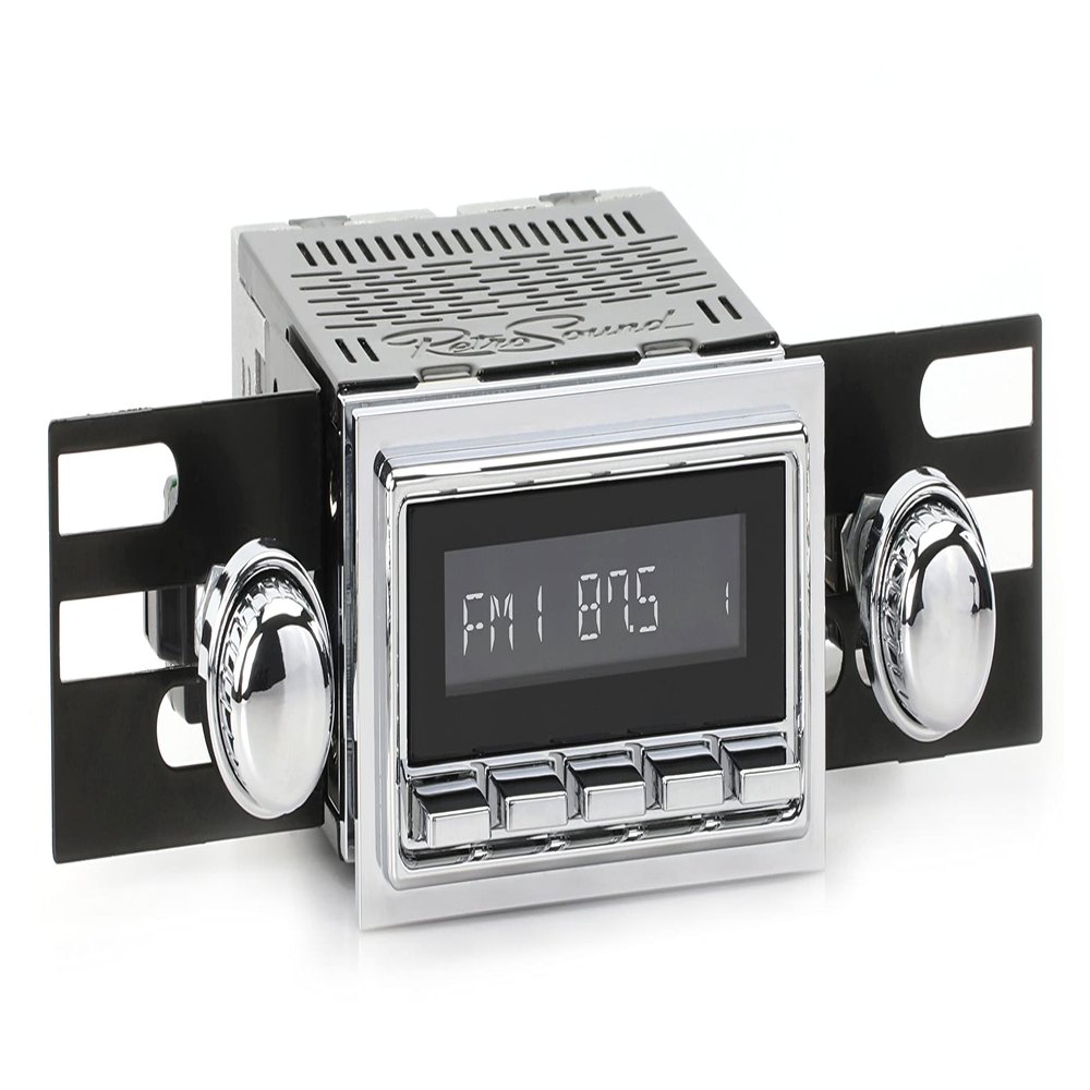 RetroRadio Compatible with 1950-65 Porsche 356 with Chrome Bezel Features Include Bluetooth, AUX, AM/FM LAC-M1-127-06-76P