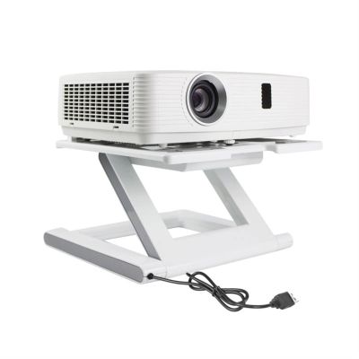 CHICKEN Projector Stand Desktop Projector Stand Home Cooling Projector Shelf Punch-Free Folding Projector Rack Portable Adjustable Universal Projector Stand Projector Wall Mount (Color : White)