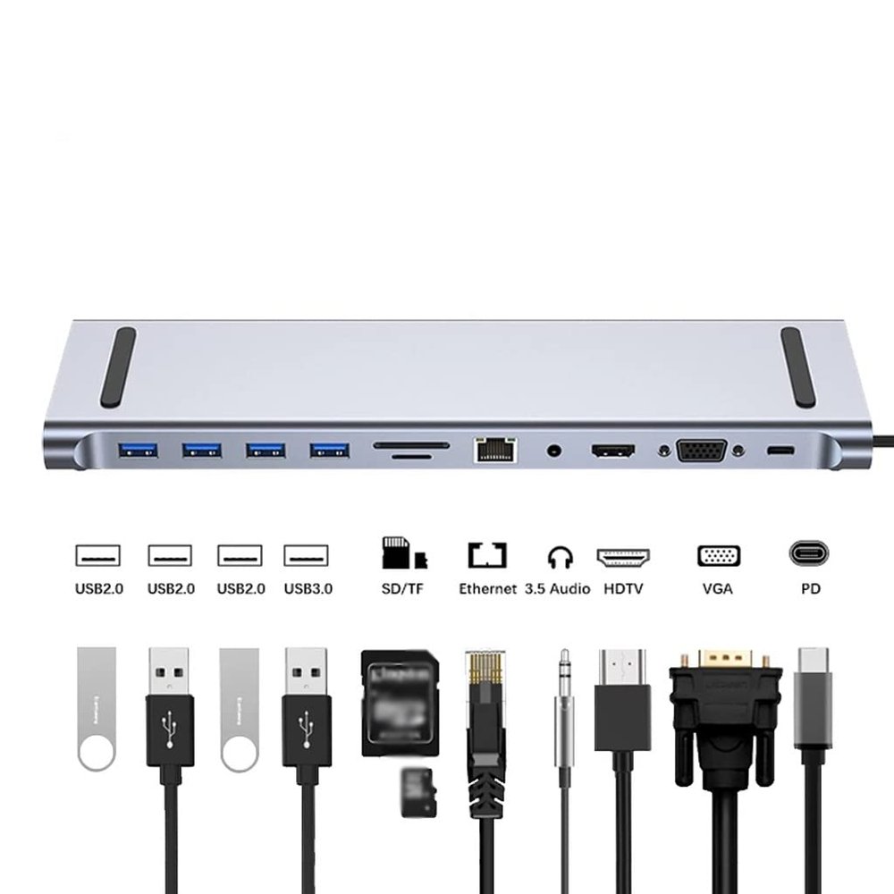 Hub Splitter Multiport Adapter Laptop Computer Converter Extender (White Fruit peach5)