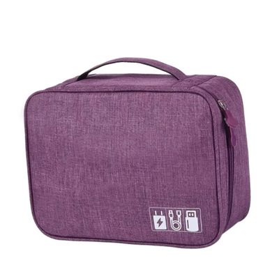 Cable and gadgets storage and organizer. Perfect for travel, office or home. Keep all your chargers, power banks and electronic accesories in one place. Customization available. (Red)