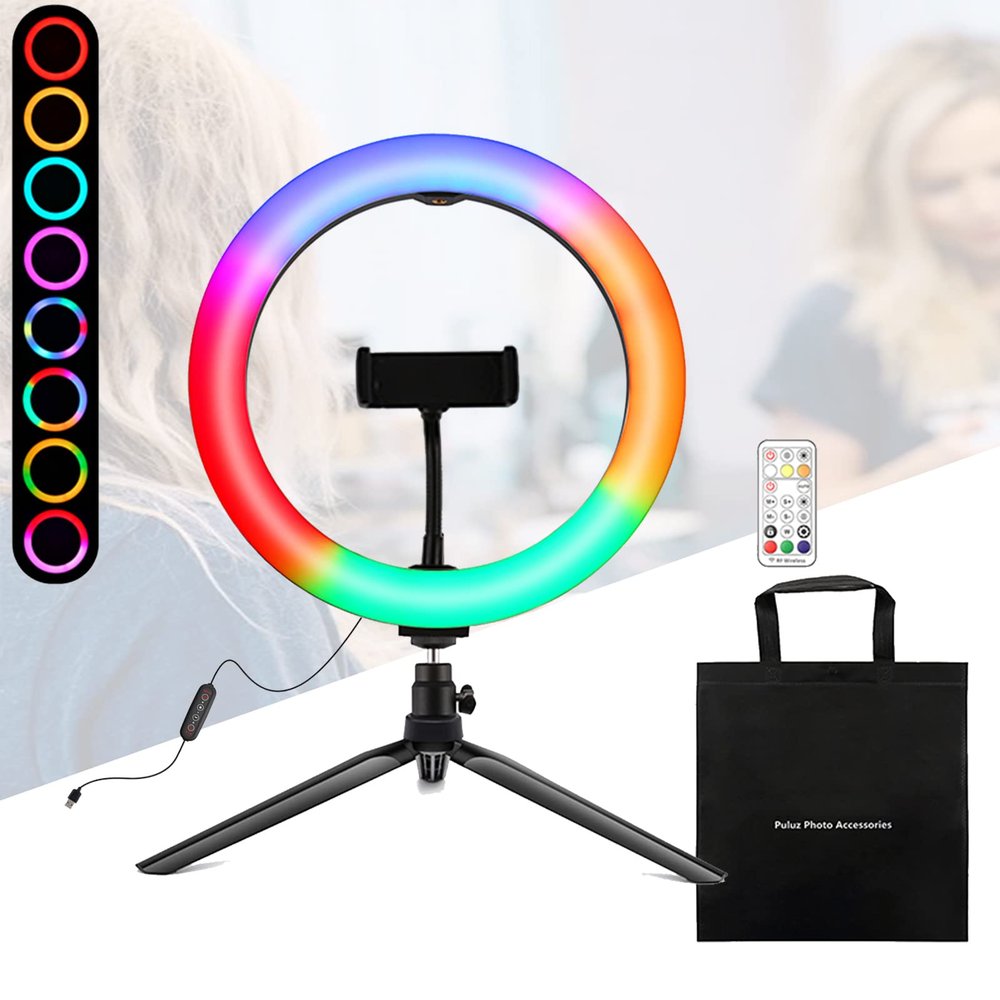 Arc Surface 10-in Marquee RGBW Dual Colour Temperature Dimmable Ring Fill Light Live Photography Camera Light,Ring Fill Light b (Ring Fill Light a)