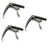 TEMKIN 3pcs Capo Tuner Guitar Decked Accessories Guitar Capos Capo Clamp Part Clip on Guitar Capo Acoustic Guitar Capo Guitar Supply Metal Guitar Capo Ukelele Capo Tuning Silver Ukulele Guitar view 1