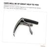 TEMKIN 3pcs Capo Tuner Guitar Decked Accessories Guitar Capos Capo Clamp Part Clip on Guitar Capo Acoustic Guitar Capo Guitar Supply Metal Guitar Capo Ukelele Capo Tuning Silver Ukulele Guitar view 4