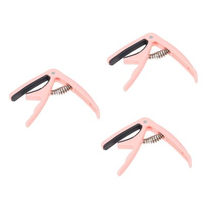 TEMKIN 3pcs Bass Fast Universal Ukulele Electric Mandolin Electirc and Change Banjo Tuner Accessory Guitars Clip-on - Ereplacement Replacement on Pink for Metal Style Ukulel Acoustic Guitar