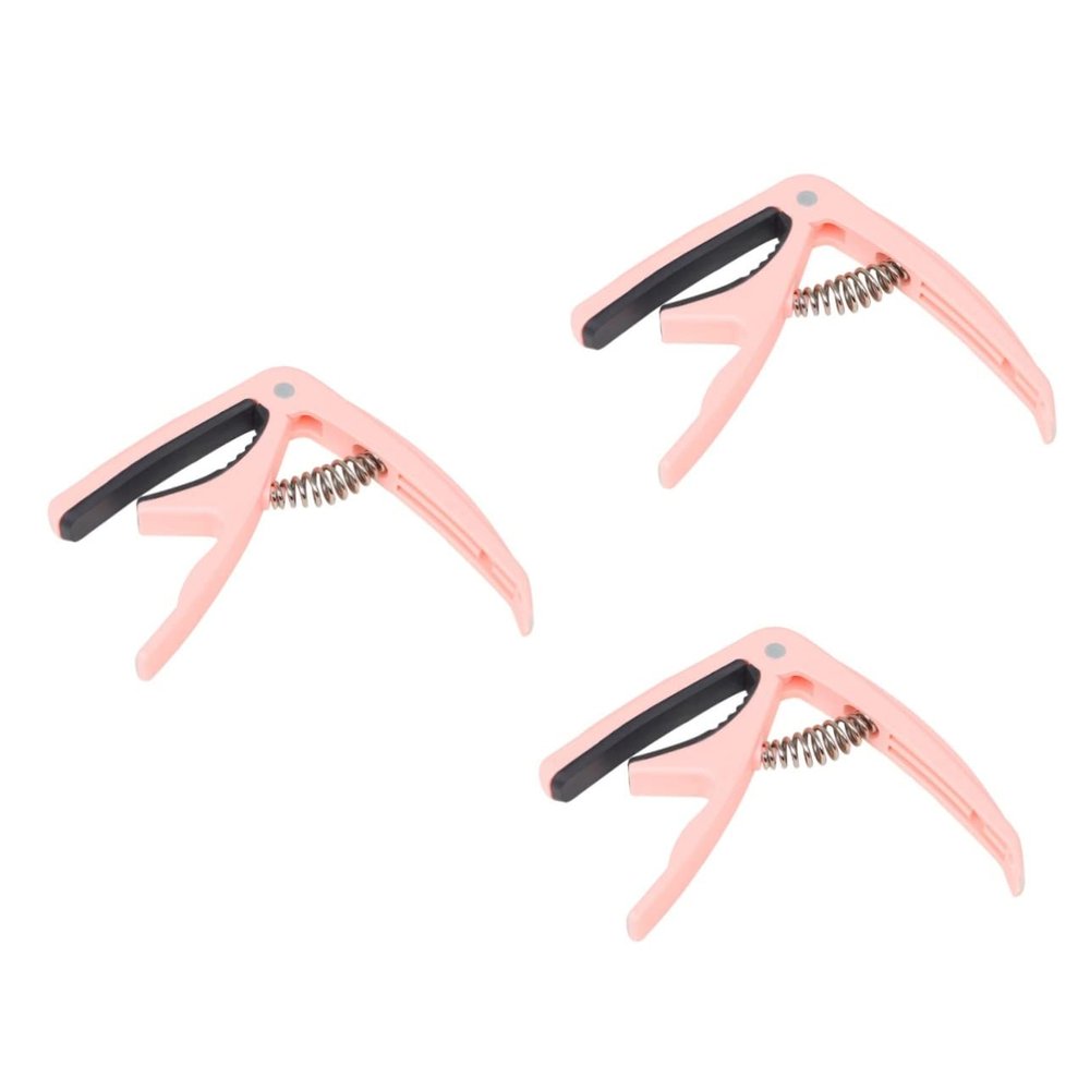 TEMKIN 3pcs Bass Fast Universal Ukulele Electric Mandolin Electirc and Change Banjo Tuner Accessory Guitars Clip-on - Ereplacement Replacement on Pink for Metal Style Ukulel Acoustic Guitar