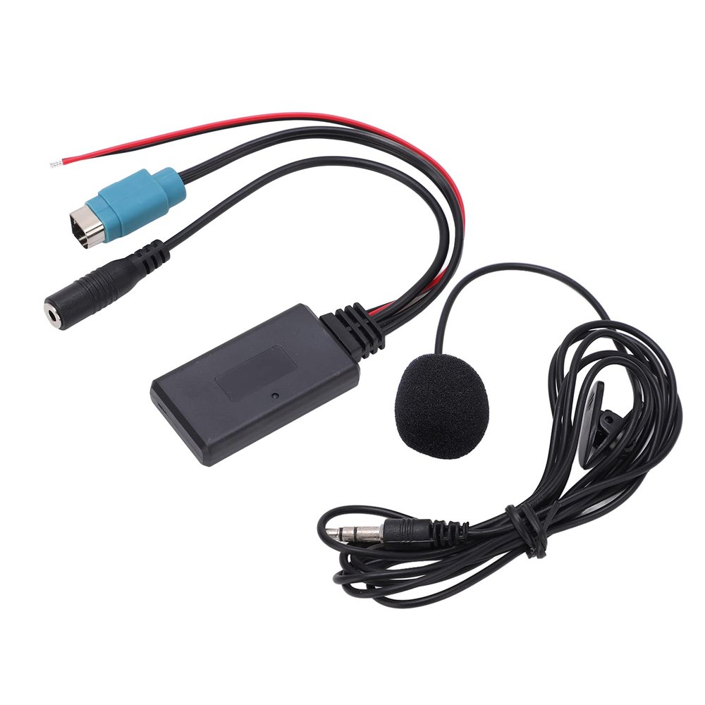 Bluetooth AUX in Cable Adapter Stereo Full Speed with Removable Microphone Replacement for Alpine 2009 and up
