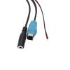 Bluetooth AUX in Cable Adapter Stereo Full Speed with Removable Microphone Replacement for Alpine 2009 and up view 4