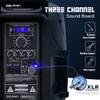 Dolphin Elite 2115R: High-Powered 15" Portable Bluetooth Party Speaker  Rechargeable with Multicolor LED Lights, XLR & AUX Inputs, Long-Lasting Battery, and Monster Bass view 3