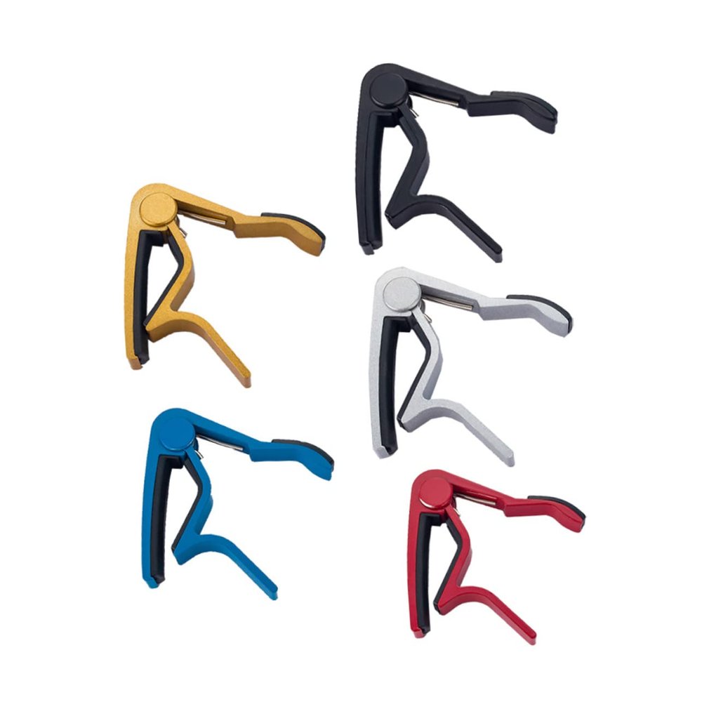 TEMKIN 5pcs Guitar Capo Ukulele Bass Ukulele Classical Guitar Classic Guitar Tuner Guitar Electric Guitar Capo Clip on Guitar Tuner Clip on Tuner Change Tune Clamp Aluminum Alloy Guitar Guitar