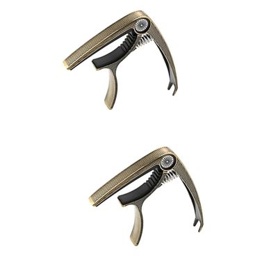 TEMKIN 2pcs Capo Portable Guitar Capo for Electric Guitar Silver Accessories Guitar Accessories Clip on Guitar Capo 6 String Guitar Capo Useful Capo Tone Modified Clamp Guitar Supply Bass Guitar