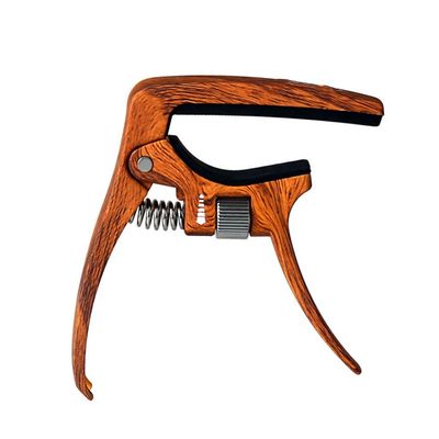 TEMKIN Electric Acoustic Guitar Capo Metal Capotrase Also for Bass Ukulele Color Silver, Wood Grain Guitar (Color : D)