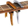 TEMKIN Electric Acoustic Guitar Capo Metal Capotrase Also for Bass Ukulele Color Silver, Wood Grain Guitar (Color : D) view 2