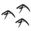 TEMKIN 3pcs Guitars Metal Universal Clip Electirc Accessory for Bass Guitar Clip-on Fast Mandolin Capo Change - on Ukulel Picks Clamp and Tuner Acoustic Style Classical Ukulele Black Guitar view 1