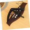 TEMKIN 3pcs Guitars Metal Universal Clip Electirc Accessory for Bass Guitar Clip-on Fast Mandolin Capo Change - on Ukulel Picks Clamp and Tuner Acoustic Style Classical Ukulele Black Guitar view 3