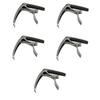 TEMKIN 5pcs Capo Ukulele Accessories Portable Guitar Guitarra Para Ni?os Ukulele Capo Guitar Tuning Accessory Metal Capo Tone Modified Clip Portable Capo Metal Guitar Capo Silver Refit Guitar view 1