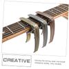 TEMKIN 5pcs Capo Ukulele Accessories Portable Guitar Guitarra Para Ni?os Ukulele Capo Guitar Tuning Accessory Metal Capo Tone Modified Clip Portable Capo Metal Guitar Capo Silver Refit Guitar view 4