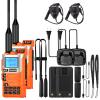 2 Packs Quansheng UV-K5(8) Radio USB-C Charging Cable Two Way Radio for Adults 5W with NOAA U/V Dual Band DTMF AM FM Walkie Talkie Rechargeable UV-K6 Orange 18.89in Tactical Antenna and PTT Mic view 1
