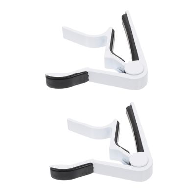 TEMKIN 2pcs Guitar Capo Bass Ukulele Metronome Tuner Classical Guitar Metal Capo Guitar Accessories Capo Banjo Capo Acoustic Electric Guitar Capo Tune Changing Clamp Alloy Guitar Capo Key Guitar