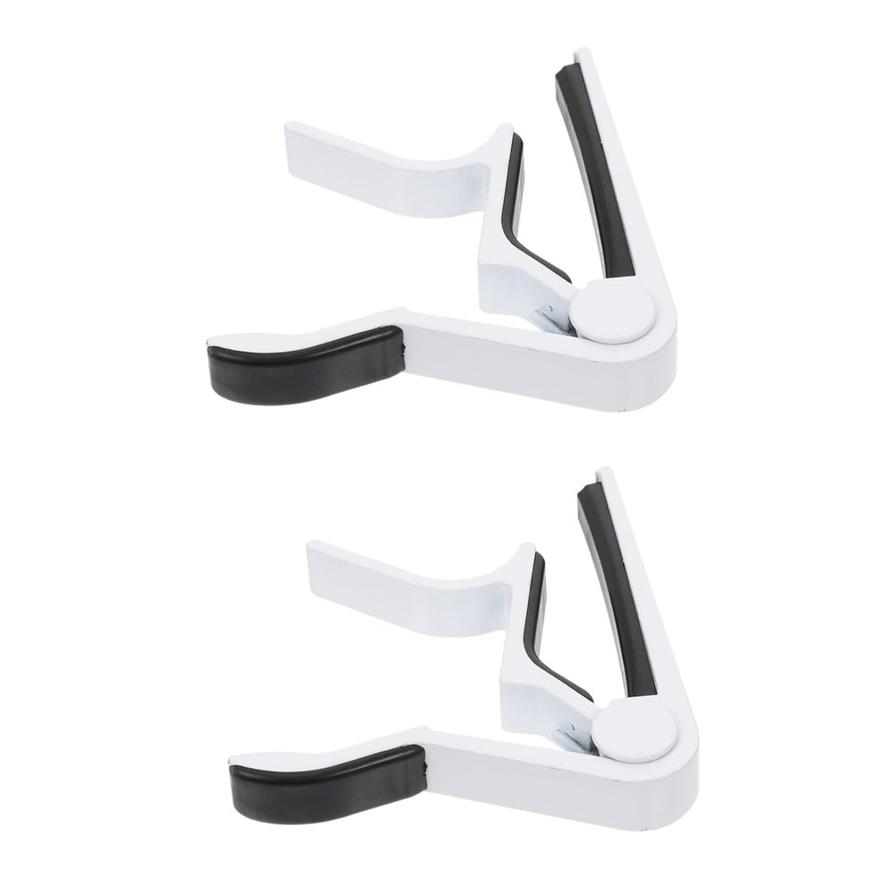TEMKIN 2pcs Guitar Capo Bass Ukulele Metronome Tuner Classical Guitar Metal Capo Guitar Accessories Capo Banjo Capo Acoustic Electric Guitar Capo Tune Changing Clamp Alloy Guitar Capo Key Guitar