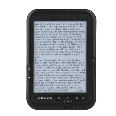 Acouto EBOOK Reader EInk 6 Inch Ereader 600 X 800 Resolution Display 300DPI Blue Cover Display This Product Adopts (8G)