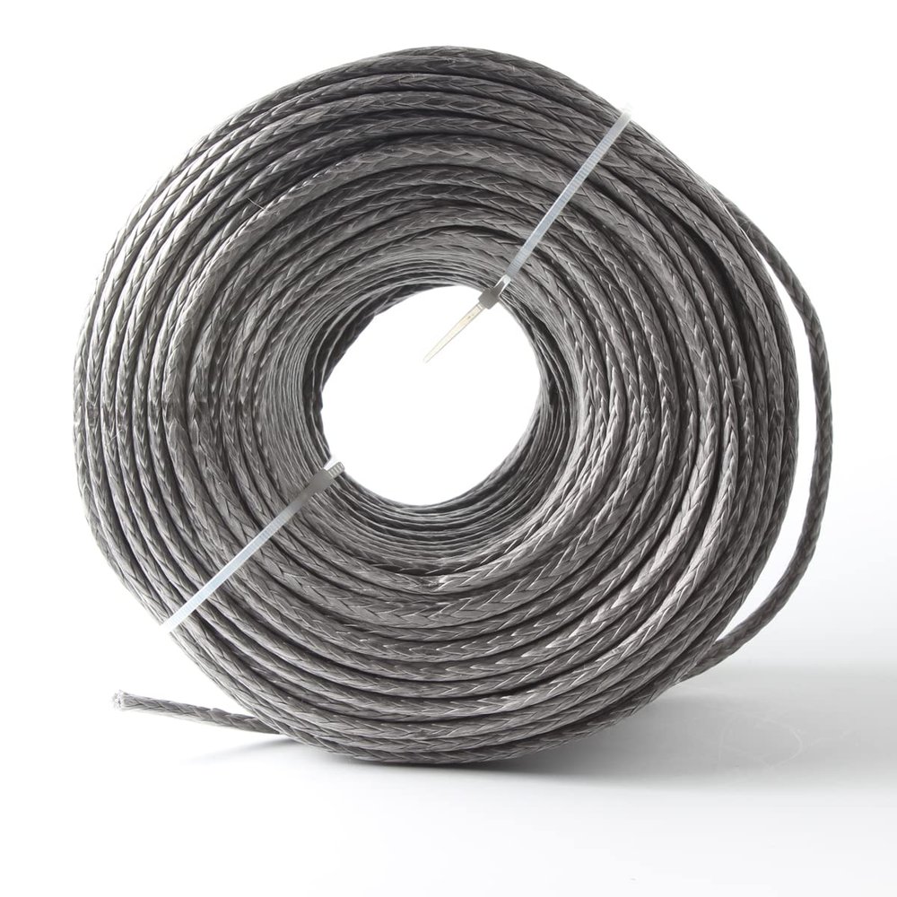 3mm(1/8''),3.5mm(9/64''),4mm(5/32''),5mm(3/16''),6mm(1/4'') 100ft 30m Strand 12 UHMWPE Single Hollow Braid Sailboat Line Paraglider Winch Towing Rope (100, 4mm)
