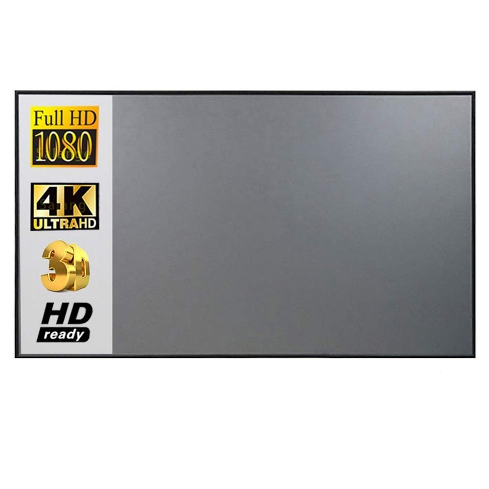 Projector Screen 16:10,100 120 inch Reflective Fabric Cloth Projection Screen for YG300 DLP LED Video Beamer (Size : 92 inch) ()