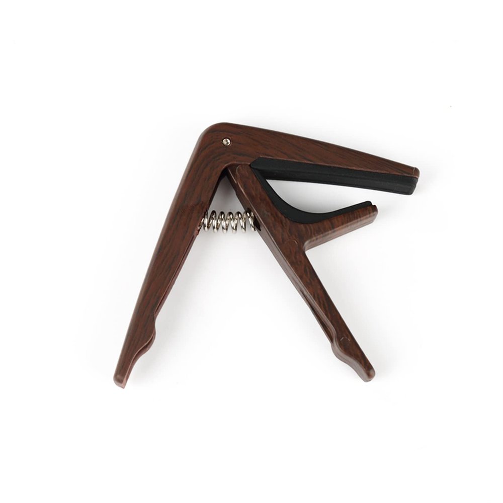 TEMKIN Guitar Clip Capo Clamp Guitars,Wood Grain Light Guitar Capo Quick Change Clamp Key Plastic Steel for Acoustic Electric Guitar Ukulele 1 Gift Pick Guitar