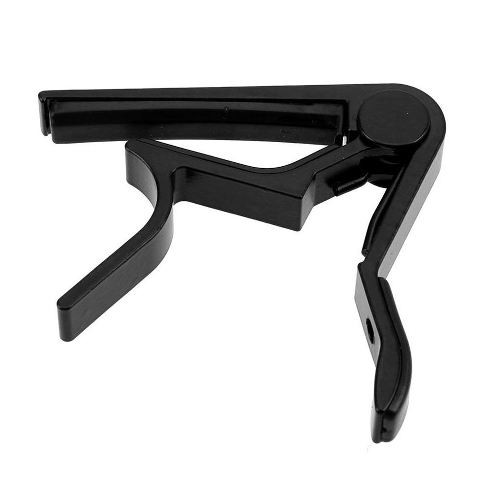 TEMKIN Electric Musical Instruments Guitar Accessories Professional Aluminum Alloy Tune Guitar Tuner Clamp Key Trigger Capo Guitar (Color : Black)