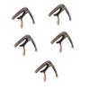 TEMKIN 5pcs Capo Guitar Capos Tuner Guitar Clip on Guitar Capo Universal Capo Ukulele Capo Ukelele Capo Useful Capo Guitar Tuning Accessory Decorate Metal Refit Coffee Metal Guitar Guitar view 1