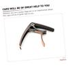 TEMKIN 5pcs Capo Guitar Capos Tuner Guitar Clip on Guitar Capo Universal Capo Ukulele Capo Ukelele Capo Useful Capo Guitar Tuning Accessory Decorate Metal Refit Coffee Metal Guitar Guitar view 4
