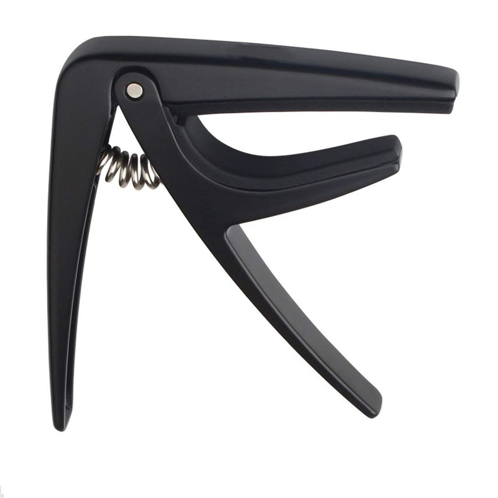 TEMKIN Guitar Capo Zinc Metal-Plated Capo for Acoustic Electric Guitar Ukulele Guitar Clip Clamp Music Instrument Accessories Guitar (Color : Black)
